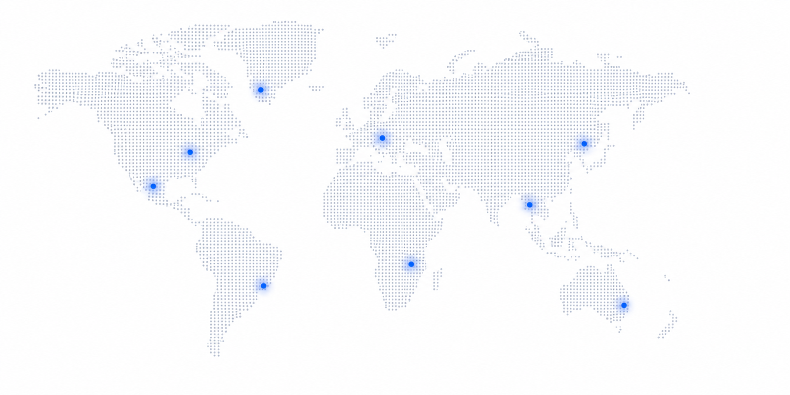 Dotted world map showing the global DIAGX partner network